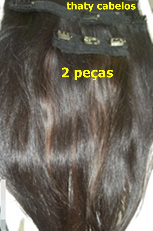 Aplique tic tac 50 cm ondulado 2 peças cabelo humano-9655