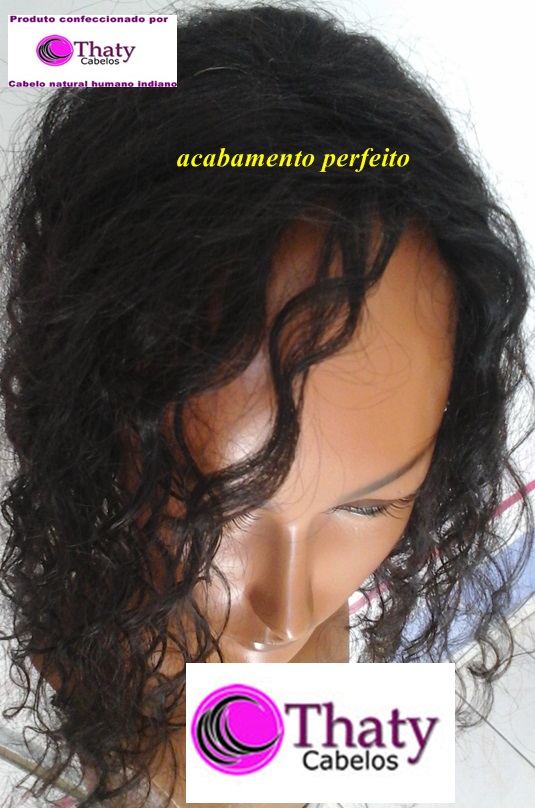 Prótese capilar cacheada 50 cm franjão-9785