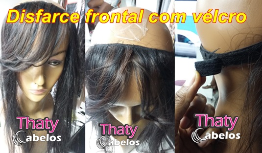 Disfarce com vélcro para parte frontal 50 cm levemente ondulado com franjão-9662