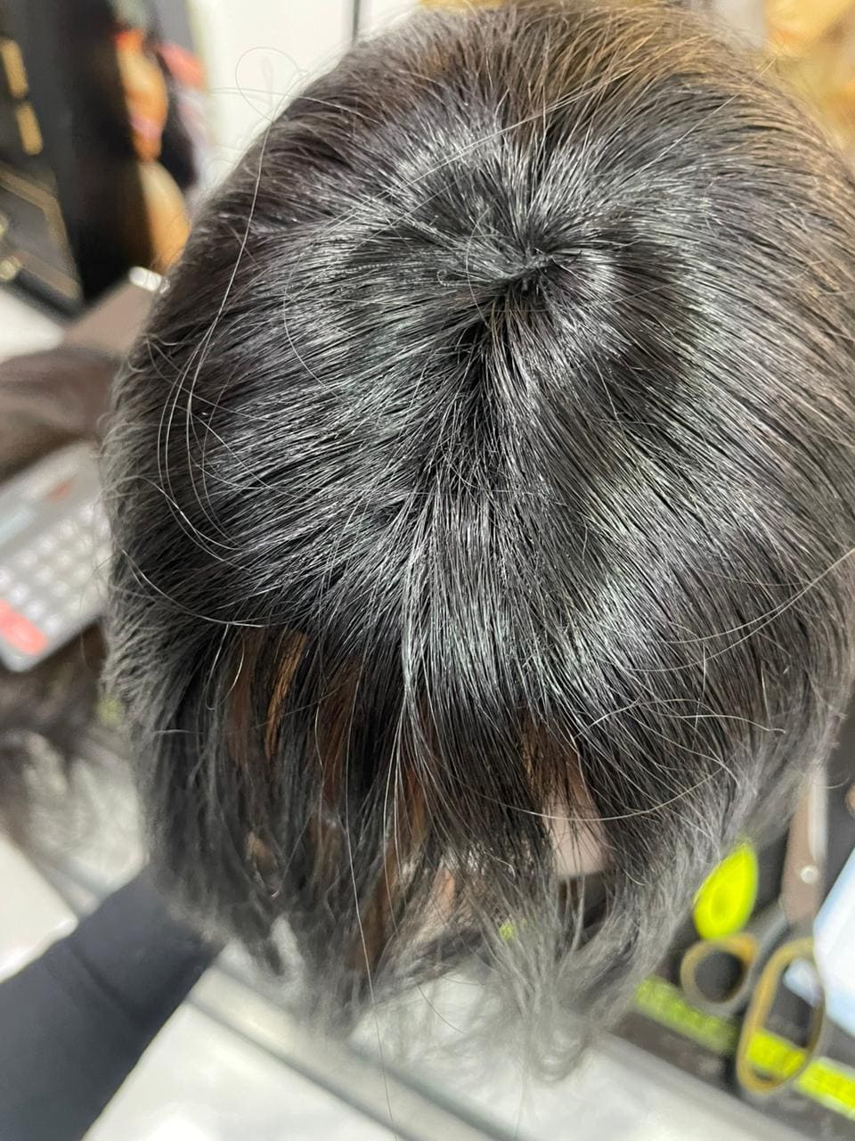 Franjão com disfarce atras 50 cm cabelo natural ( sem imitação)-11433
