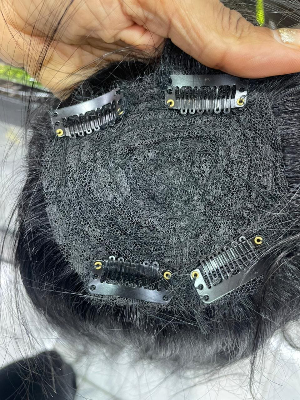 Franjão com disfarce atras 50 cm cabelo natural ( sem imitação)-11435
