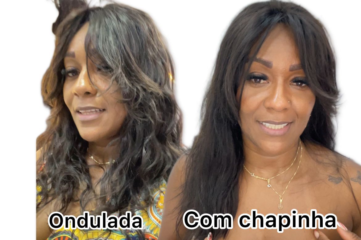 variação ondulada e com chapinha